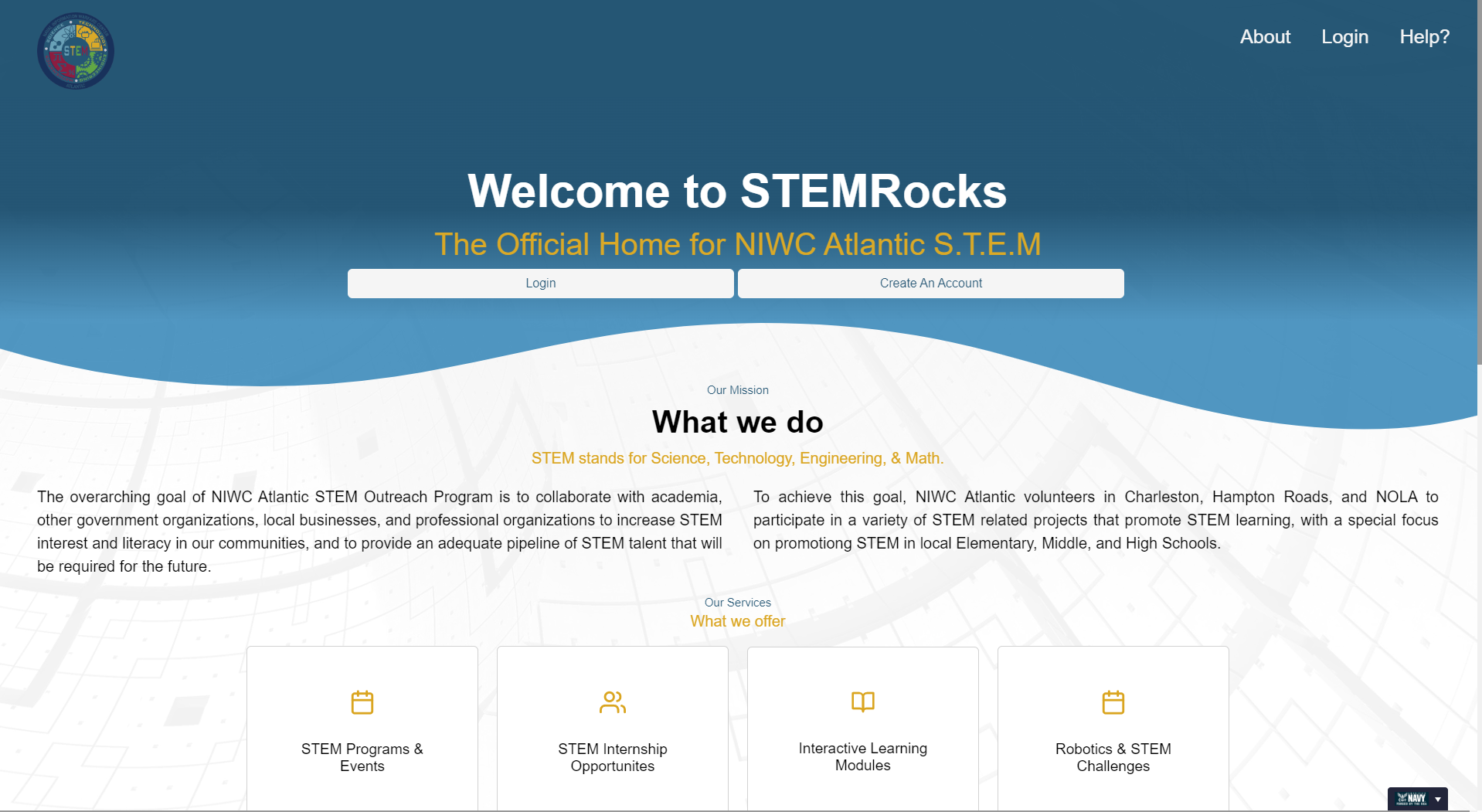 STEM Rocks Web Site Screenshot